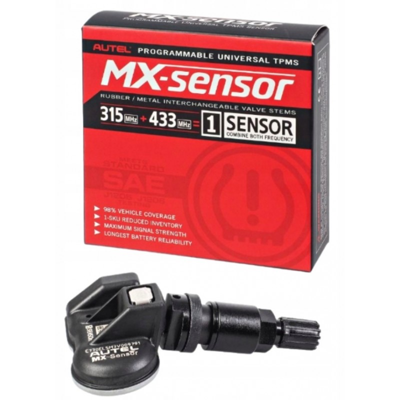 空気圧センサー TPMS Autel MX-Sensor 1 個 Autel TPMS MX センサー 315MHz & 433MHz 2in1 タイヤ